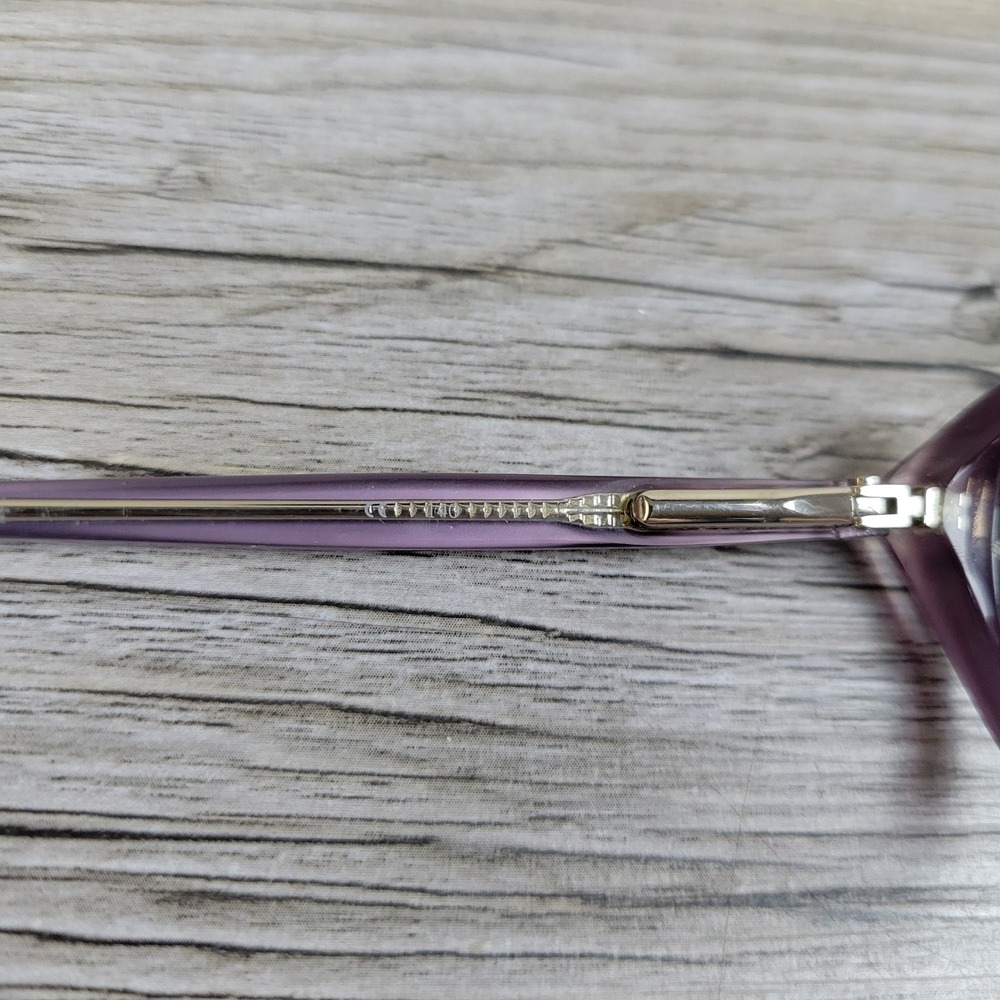 Coach Eyeglasses Holly (504) Black Purple Oval Frames Womens 50-16-135 - Picture 6 of 12